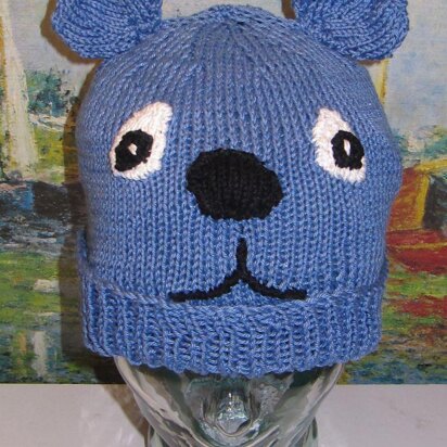 Blue Bear Beanie Animal Hat