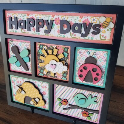 Foundations Decor Shadow Box Kit - Happy Days
