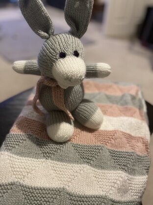 Baby blanket and toy donkey