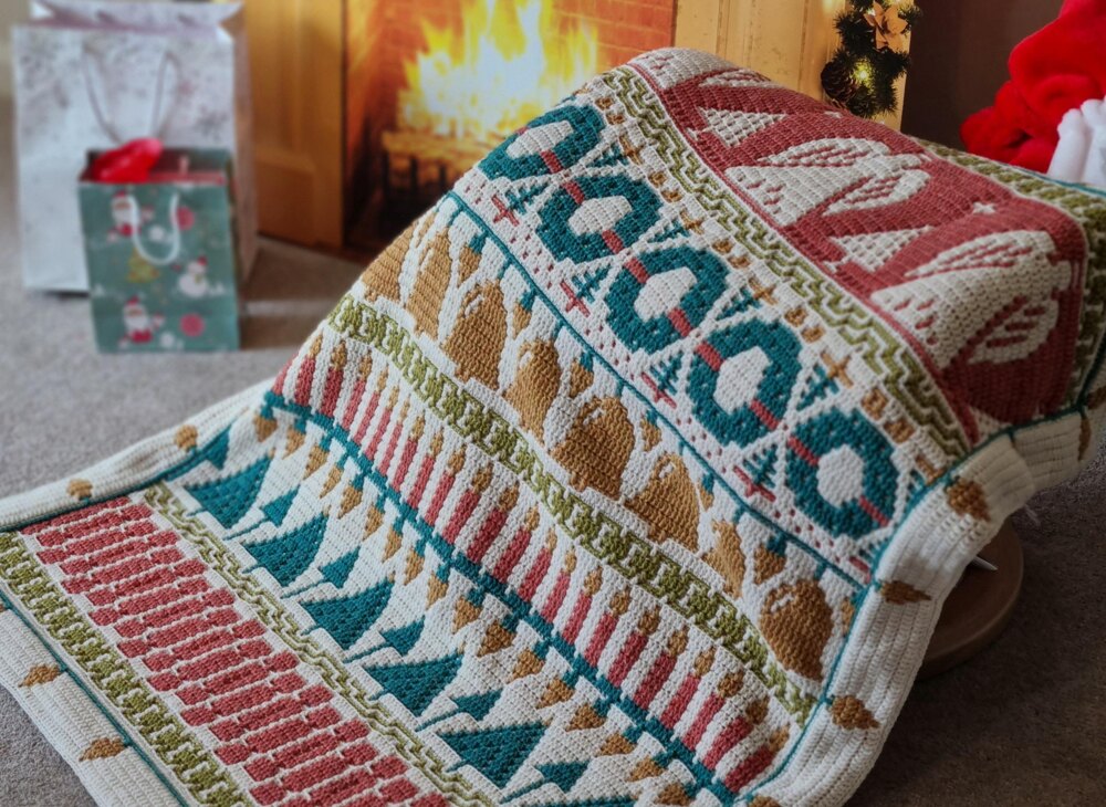 Bargello Mosaic Blanket pattern by Rosina Plane