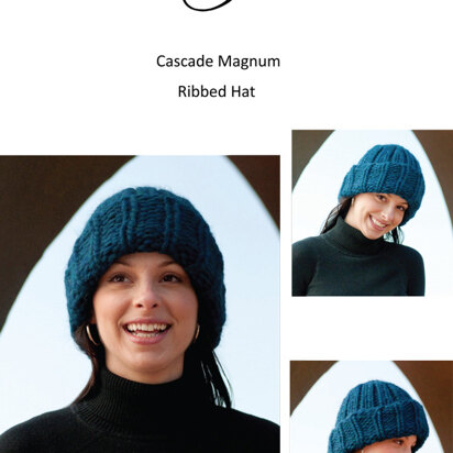 Ribbed Hat in Cascade Magnum - C197