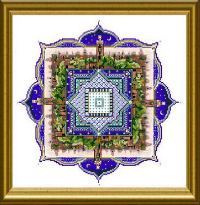 Chatelaine The Marrakech Night Mandala Cross Stitch Chart - Leaflet