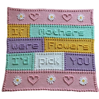 If Mothers were Flowers Motifs Crochet Blanket