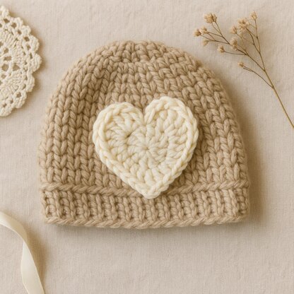 Easy Crochet Heart Appliqué Pattern