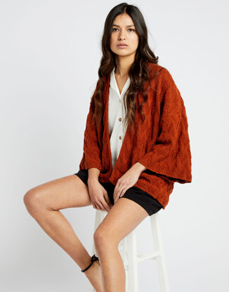 Pacha Cardigan in Wool and the Gang Shiny Happy Cotton - Leaflet