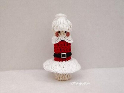 Mrs. Claus Doll Lip Balm Holder Crochet Pattern