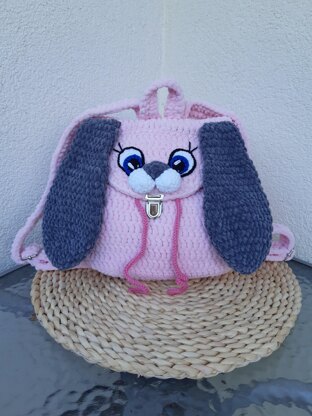 Crochet pattern bunny backpack