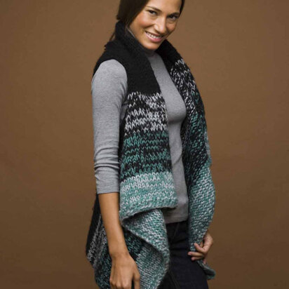 Knit Rectangle Vest in Lion Brand Jiffy - 50904AD - knitting pattern