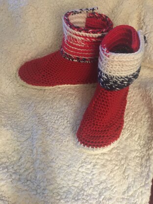 Cabin Boots With Flip Flop Soles Crochet pattern by Jess Coppom Make ...