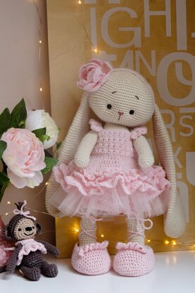 Crochet Toy Clothes - Outfit Ballerina for 15''/40cm toys