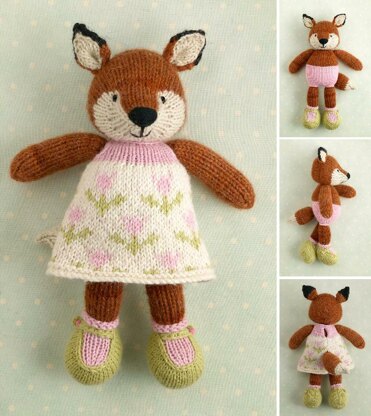 Girl fox in a flowery frock