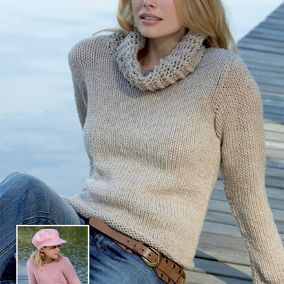 Grace Cardi and Hat in Lion Brand Jiffy - 80721AD
