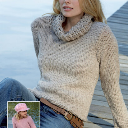 Cowl Neck and Round Neck Sweaters in Sirdar Click Chunky - 8747 - Downloadable PDF