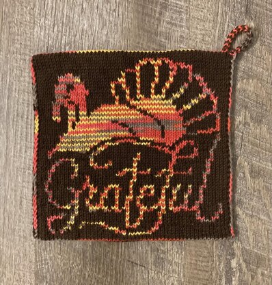 Grateful Turkey Potholder