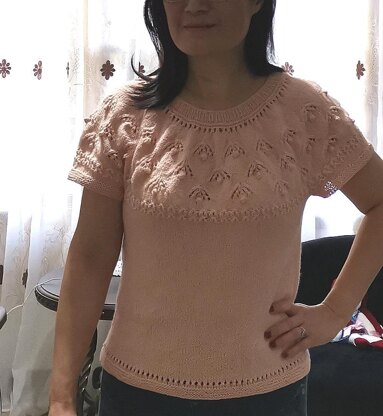 Lily Garden Top Down Sweater