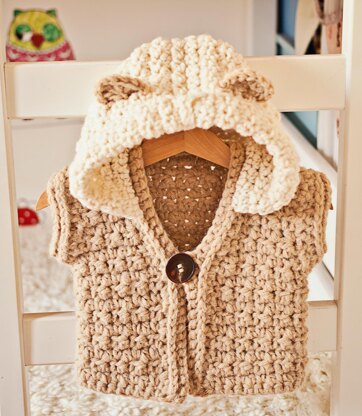 Super Bulky Hooded Vest