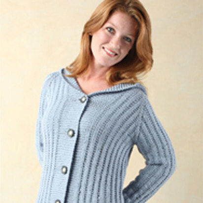 242 Laurel Top-Down Hoodie - Cardigan Knitting Pattern for Women in Valley Yarns Valley Superwash