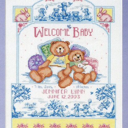 Bears On Toile Birth Record - PDF