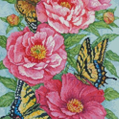 Mini Peonies and Butterflies - #14527-CC