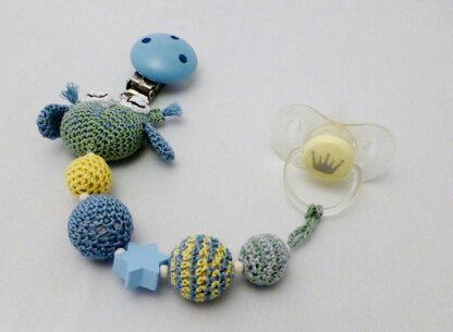 Schnuller-Kette Eule Elli Häkelanleitung