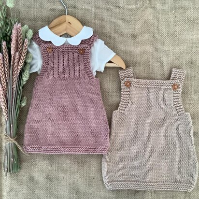 Knitted pinafore hot sale dress pattern free