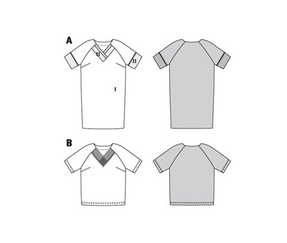 Burda Style Plus Dress / Top B6018 - Paper Pattern, Size 44 - 54