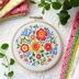 Tamar Colorful Flowers Embroidery Kit - 4in