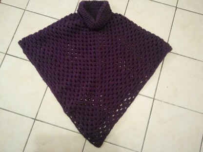 Cowl neck poncho