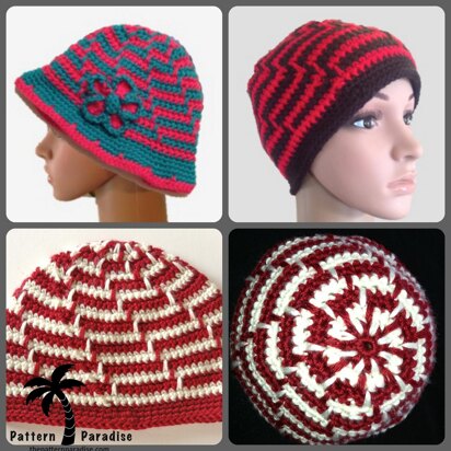 Stepping Up Beanie Cloche Hat PDF12-085