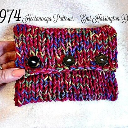 974 PINK CLUTCH PURSE - knitting pattern