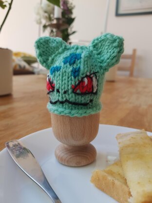 Knitted Pokemon inspired egg cosies