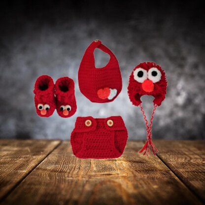 Crochet Baby Elmo Set