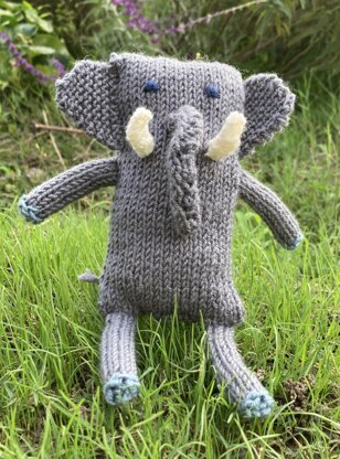 The Elephant knitted animal soft toy