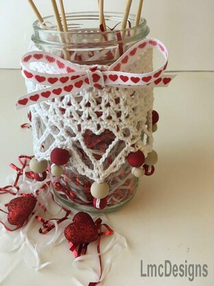 Valentine Hearts Mason Jar  Drape: MwL