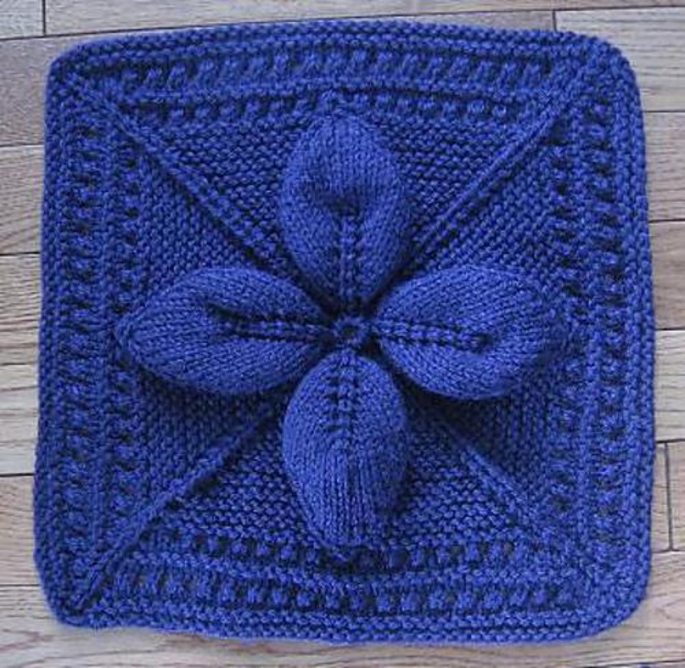 Leaf pattern knitted online blanket