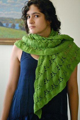 Snow Drops & Snap Peas Shawl