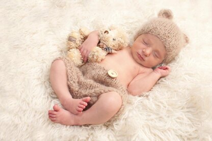 Baby Bear Beanie Shorts set