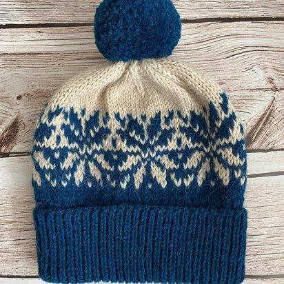 Sunny Snowflake Hat - knitting pattern
