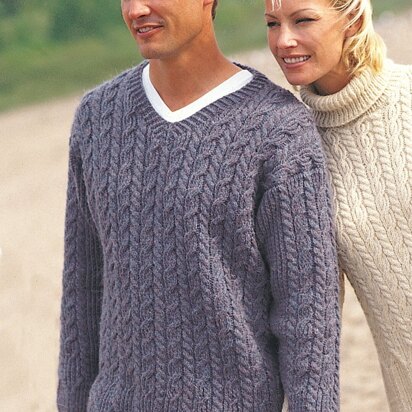 Casual Cables (for him) in Patons Classic Wool Worsted