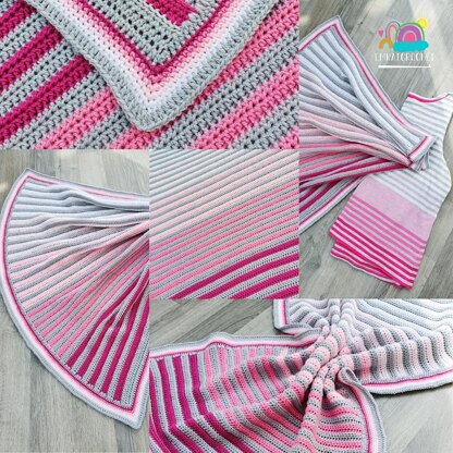 Ombre Stripes Baby Blanket - US Terms