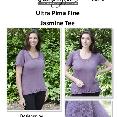 Jasmine Tee in Cascade Yarns Ultra Pima Fine - FW237 - Downloadable PDF