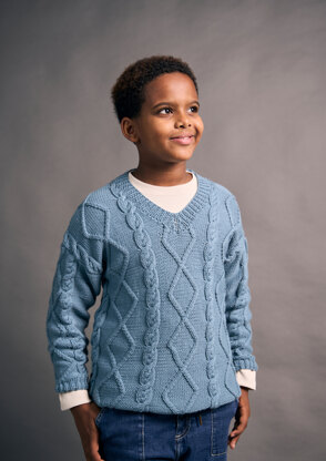 Mini Clara Sweater in MODE at Rowan Cotton DK - Downloadable PDF