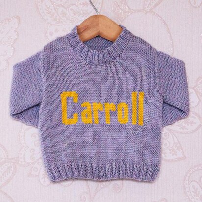 Intarsia - Carroll Moniker Chart - Childrens Sweater