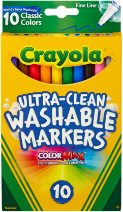 Crayola Ultra-Clean Fine Line Washable Markers - Classic Colors 10/Pkg