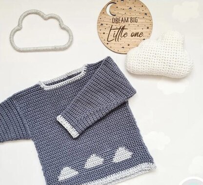 In the Clouds Baby Sweater