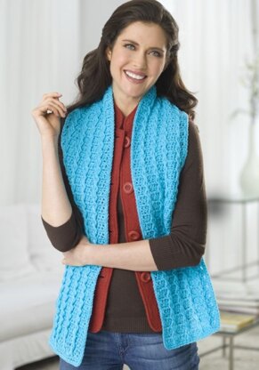 Baby Cable Scarf in Red Heart Super Saver Economy Solids - LW2480