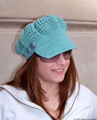 Newsboy Hat, Crochet Newsboy Cap