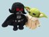 Darth Vader and Baby Yoda soft toy