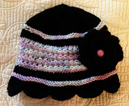 Pink/Black Floral Girl's Hat