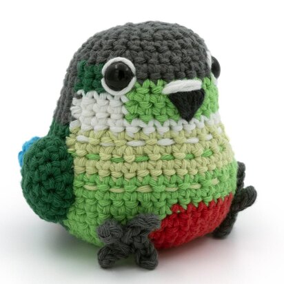 Amigurumi Green-Cheek Conure Parrot